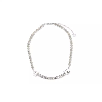 STUGAZI银蝴蝶白珠古巴链