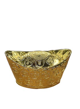 合金聚财佛堂摆件元宝铜钱