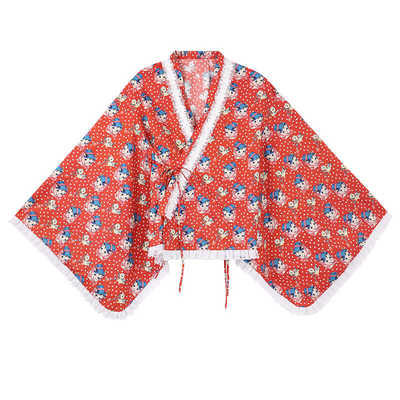 日系昭和复古红色可爱少女浴衣