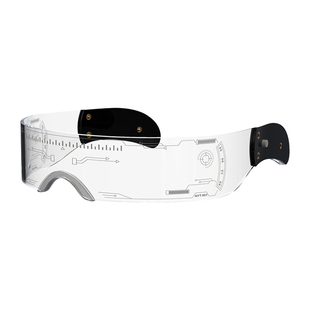 赛博朋克风LED发光眼镜网红蹦迪未来科技感儿童拍照演唱会音乐节