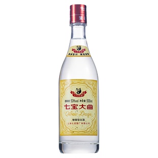 上海礼物【顺丰包邮】七宝大曲魅香型白酒53度500ml单瓶装节日