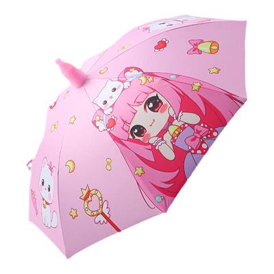 晴雨伞卡通黑胶儿童防晒
