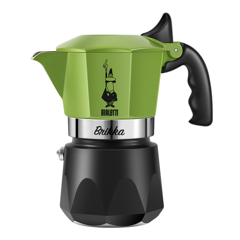 Bialetti比乐蒂绿色双阀摩卡壶意式浓缩咖啡壶煮咖啡器具露营配色