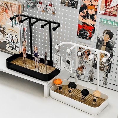 钥匙扣展示架挂件陈列收纳架玩偶公仔吧唧吃谷人好物首饰手链挂架