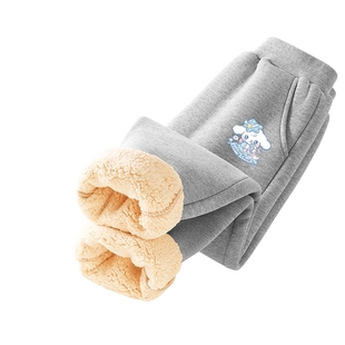 真维斯童装女童冬季加绒裤子儿童卫裤秋冬款女大童加厚羊羔绒棉裤