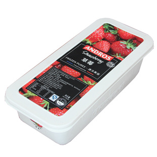 Andros安德鲁草莓果溶果酱1kg爱果士速冻草莓果茸果泥果酱甜品用