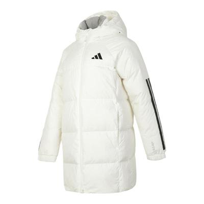 阿迪达斯羽绒服女装冬季新款户外防风棉羽白色运动服鸭绒保暖外套