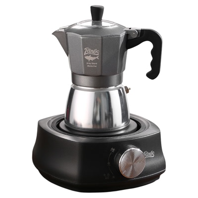 Bincoo双阀su8摩卡壶电热炉煮咖啡壶家用小型手摇意式咖啡机套装