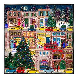 北欧装饰画小众客厅卧室治愈系挂画背景墙壁画床头街景墙画风景画