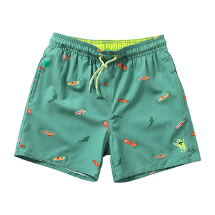 盖浪儿童沙滩裤4岁到15岁男童女童泳裤戏水水上乐园度假宽松短裤
