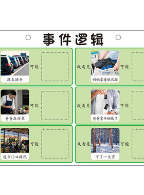 因果关系先后顺序卡区角思维教具