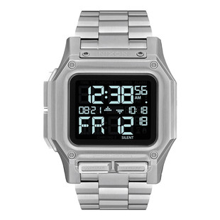 代购正品Nixon尼克松手表个性金色运动方形数字显示防水男表A1268