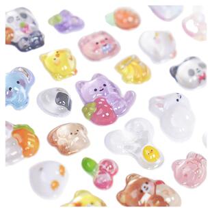 卡通水晶贴纸3d立体浮雕亚克力钻石宝石贴纸儿童女孩手机装饰贴画小动物树脂贴纸装饰粘贴美甲贴冰箱贴纸