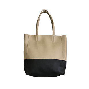 明星同款大牌托特包女大容量撞色软牛皮时尚休闲大包包简约单肩包