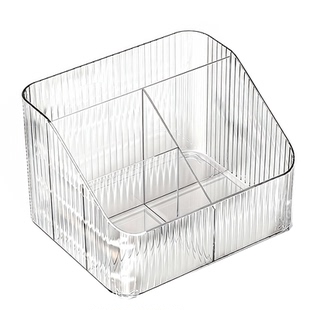 访客桌面收纳盒化妆品收纳首饰收纳盒收纳桶高级感透明透明置物架