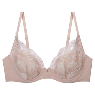 华歌尔Wacoal 薄款侧收包覆聚拢软钢圈文胸内衣女 WB32C5