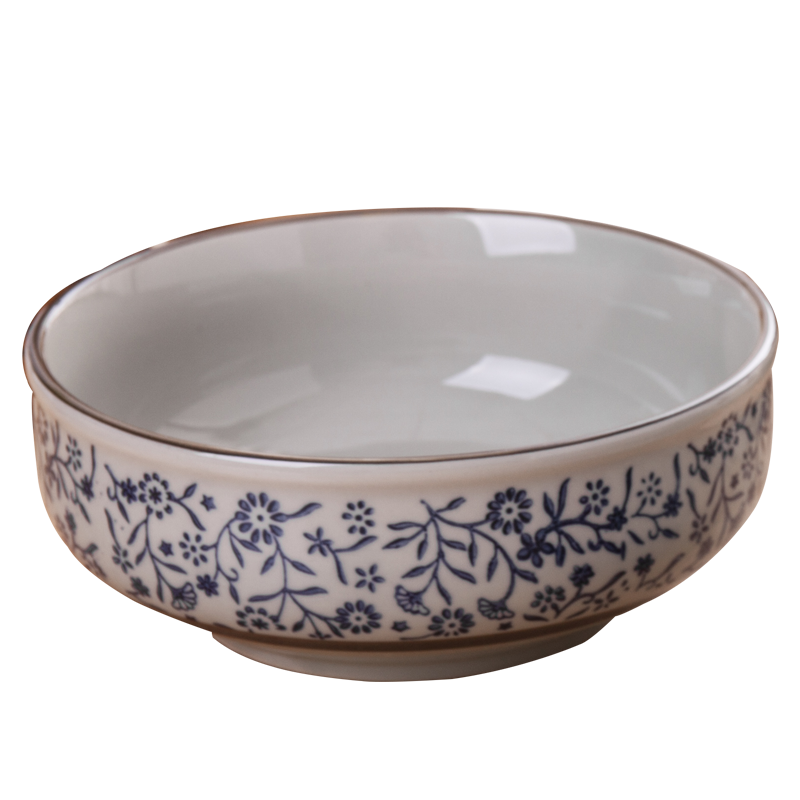 景德镇陶瓷矮脚碗浅口米饭碗沙拉碗创意餐具蒸菜碗蒸蛋碗可微波炉