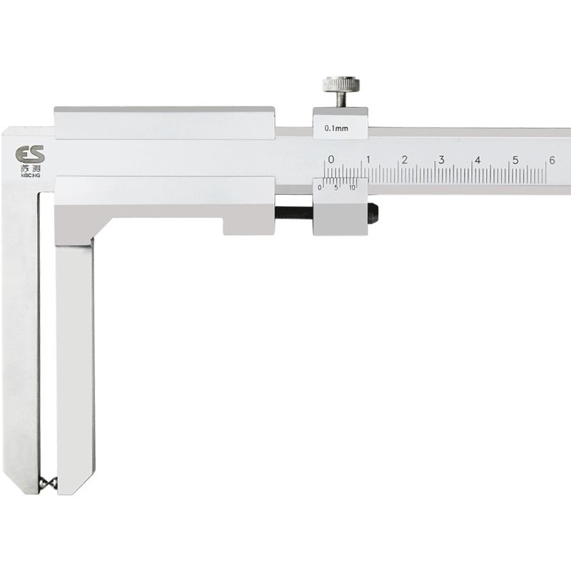 苏测刹车片游标卡尺刹车盘卡尺闸瓦内沟槽双尖头不锈钢游标卡尺