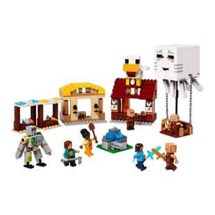 我的世界恶魂气球村庄攻袭21273儿童拼装玩具男女孩积木适用乐高