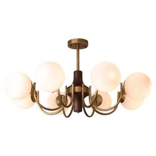 米罗美式复古吊灯客厅灯法式中古高端大气大厅主灯南洋风全铜新款