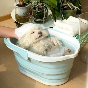 宠物狗狗洗澡盆折叠浴盆洗澡神器猫咪专用浴缸浴桶小型泰迪犬泡澡