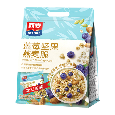 西麦蓝莓坚果燕麦脆即食麦片水果坚果即食营养早餐混合谷物