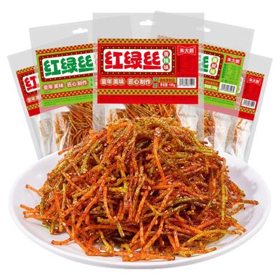 老式红绿丝组合辣条辣丝儿童年儿时怀旧麻辣零食休闲追剧解馋小吃