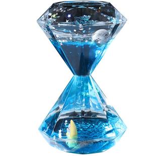 油滴沙漏流沙瓶礼物宇航员水油流体创意摆件解压书房桌面小物件