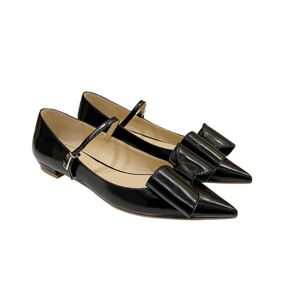 InkingPot尖头蝴蝶结玛丽珍单鞋