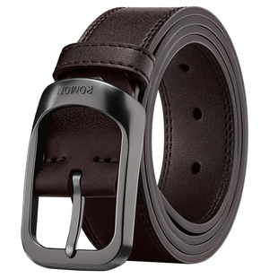 罗蒙皮带男款真皮针扣男士腰带2025新款纯正品牛皮年轻人休闲裤带