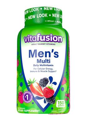 【自营】美国Vitafusion男士复合多维软糖150粒维生素保健营养包