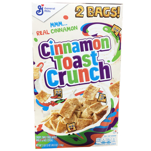 美国直邮 郑秀晶推荐进口Cinnamon Toast Crunch通用磨坊肉桂麦片