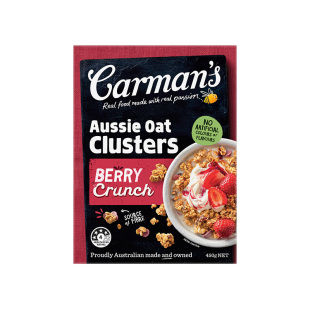 【百补】carman's康澳麦澳式莓果燕麦脆澳洲进口全谷物烘焙燕麦片
