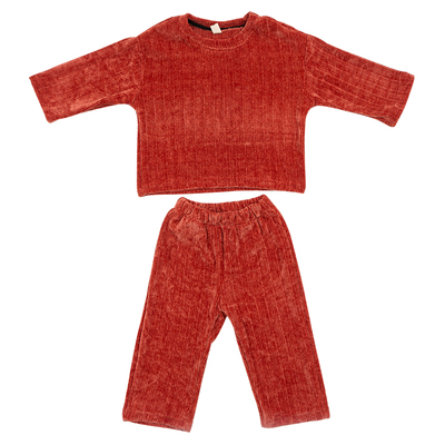 趣趣么么男女童加厚雪尔绒睡衣