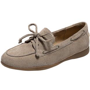 千百度复古乐福鞋女款气质百搭新款帆船鞋平底单鞋休闲豆豆鞋舒适