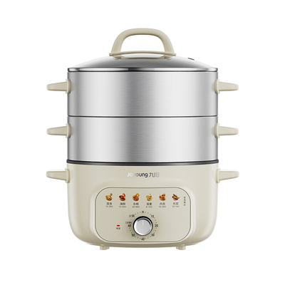 九阳电蒸锅多功能家用三层不锈钢大容量蒸煮一体锅电火锅煮饭锅