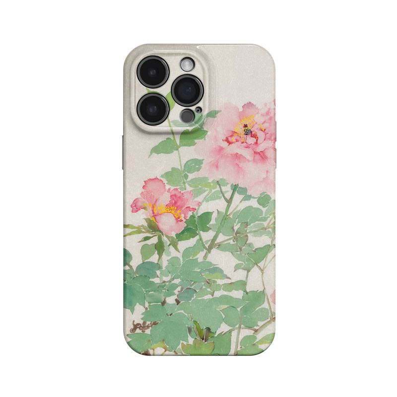 牡丹~国画适用iPhone16promax苹果14手机壳小米15华为pura70pro中国风mate60复古oppofindx8荣耀300vivox100