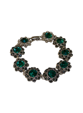 祖母绿花朵项链轻奢小众