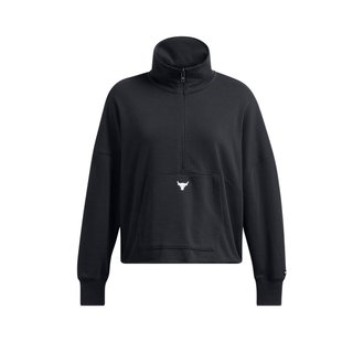 安德玛官方UA Project Rock强森 女子运动休闲1/2拉链卫衣1387760