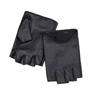 摩托车半指手套女士夏季薄款骑行驾驶开车机车防晒遮疤羊皮手套