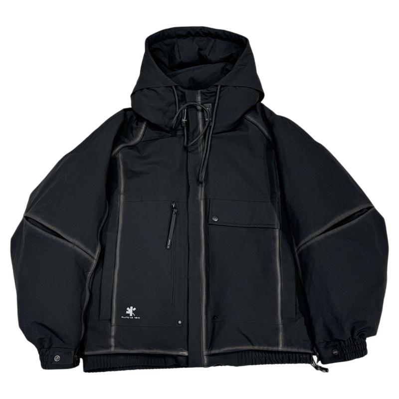 冬季设计感加厚工装羽绒服男户外宽松多口袋90白鸭绒保暖休闲外套