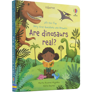 Usborne LTF Very First Question&Answers Are Dinosaurs Real 尤斯伯恩 幼儿问答系列 恐龙真的存在吗 翻翻书 百科知识 英文原版
