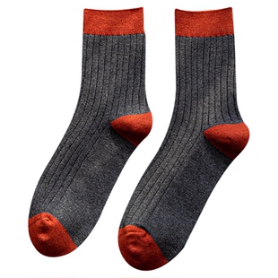 冬季纯棉袜子男秋冬全棉男士中筒棉袜防臭双针加厚男袜保暖诸暨袜