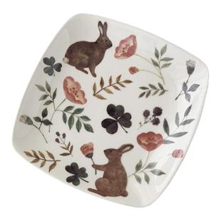 外贸原单日单釉上彩陶瓷方盘日式可爱浆果家用碟子