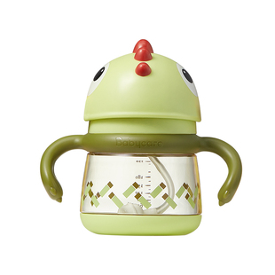 babycare恐龙学饮杯儿童吸管杯宝宝水杯防呛6个月以上喝奶幼儿园