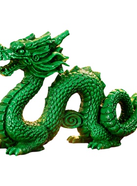 桃木青龙摆件补东南角吉祥物