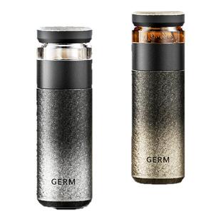 GERM纯钛保温杯茶水分离泡茶杯男款钛杯便携水杯子新年生日礼物男