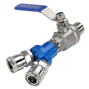 不锈钢球阀开关打气泵空压机配件大全气管快接头三通出气阀门放气