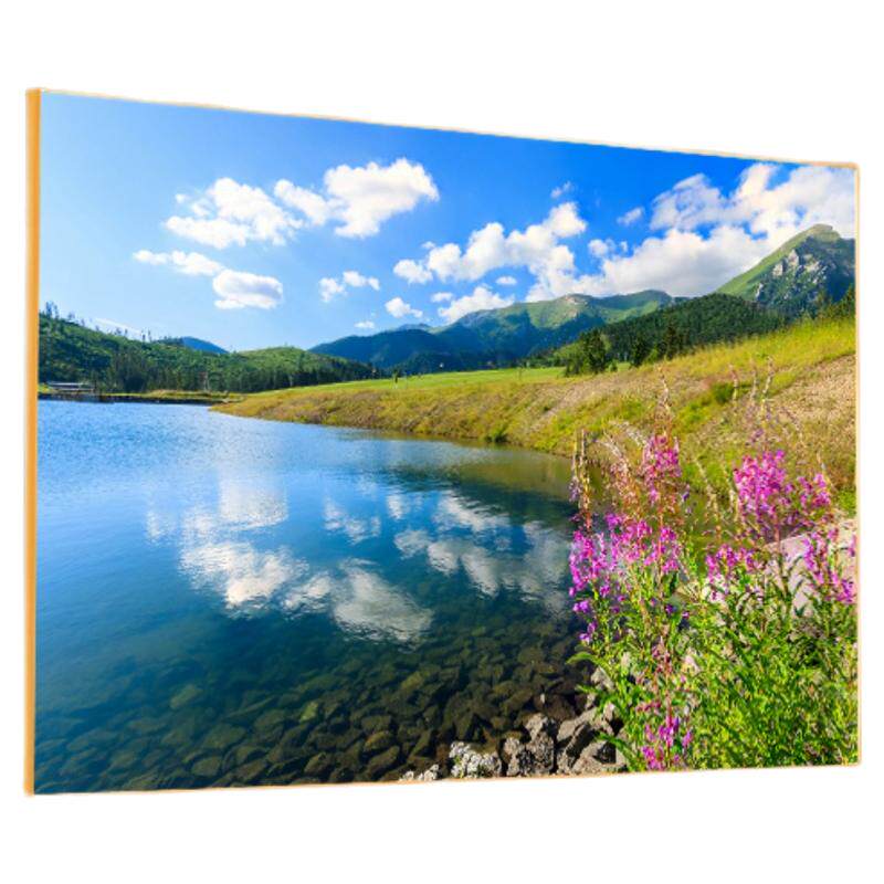 卧室画床头挂画现代山水主卧房间