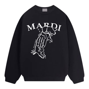 idcerem Mardi跳跳狗卫衣男女情侣秋冬季加绒腊肠狗韩系休闲上衣